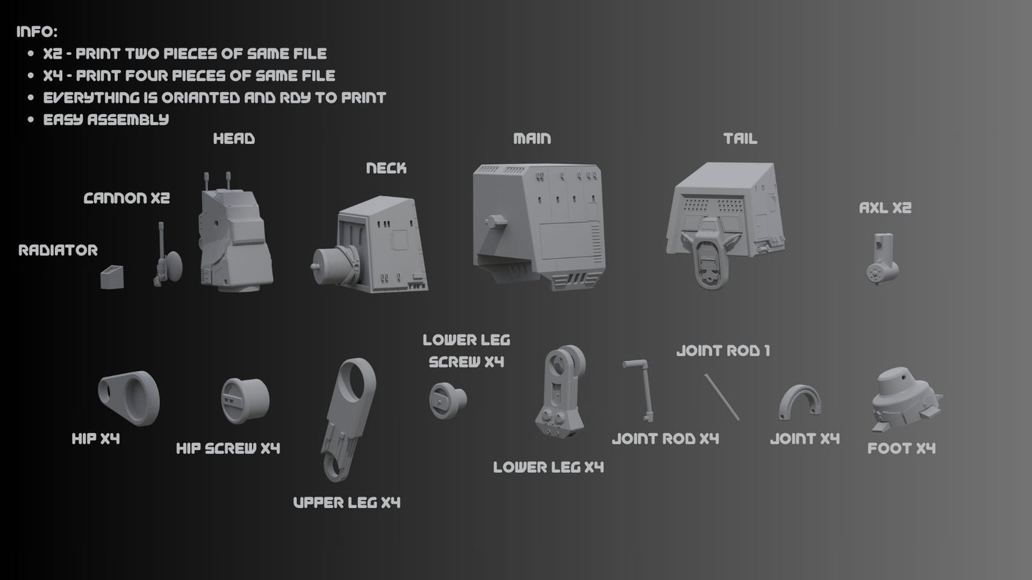 AT-AT Walker 3D Model STL
